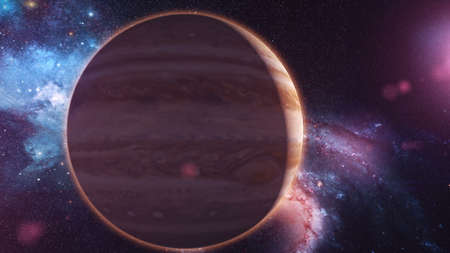 Realistic Planet Jupiter from spaceの写真素材