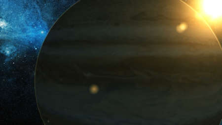 Realistic Planet Jupiter from spaceの写真素材