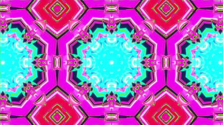 Colorful Kaleidoscope Video. 3D Rendering.の写真素材