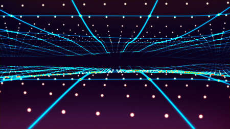 Flying through stars. 3D rendering.の写真素材