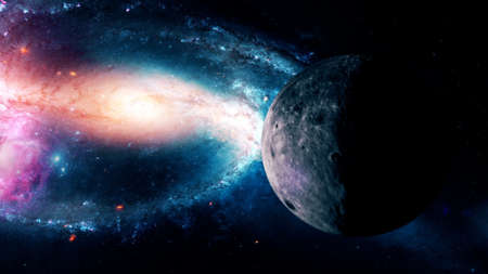 Realistic beautiful Moon from deep space