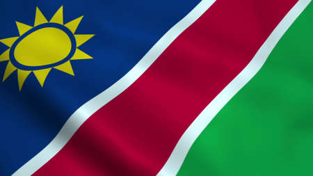 Realistic Namibia flagの写真素材