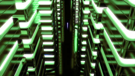 scene of neon city of the future.の写真素材