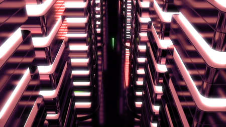 scene of neon city of the future.の写真素材