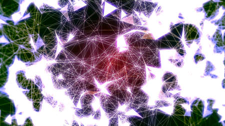 Sci-fi colored background.