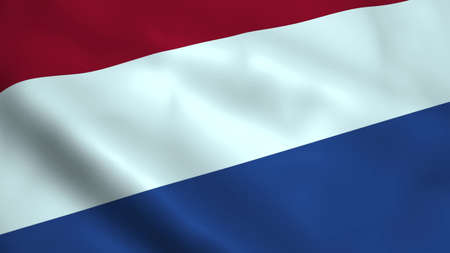 Realistic Netherlands flagの写真素材
