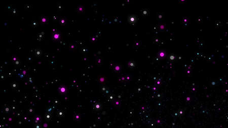 glowing colored particles and lightsの写真素材
