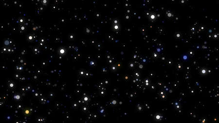 glowing colored particles and lightsの写真素材