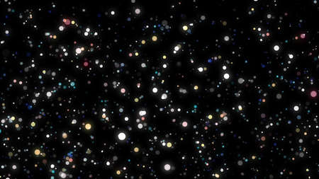 glowing colored particles and lightsの写真素材