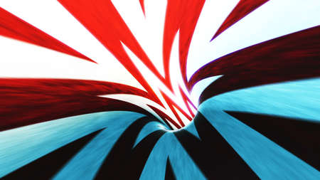 background with flight in sci-fi tunnel with fantastic lights. 3D renderingの写真素材