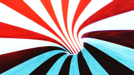 background with flight in sci-fi tunnel with fantastic lights. 3D renderingの写真素材
