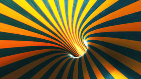background with flight in sci-fi tunnel with fantastic lights. 3D renderingの写真素材