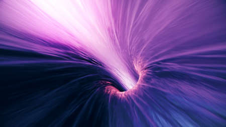 background with flight in sci-fi tunnel with fantastic lights. 3D renderingの写真素材