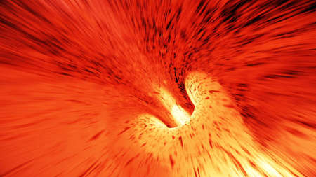 background with flight in sci-fi tunnel with fantastic lights. 3D renderingの写真素材