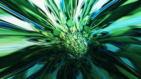 background with flight in sci-fi tunnel with fantastic lights. 3D renderingの写真素材