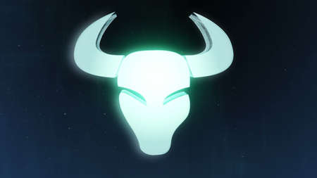 Zodiac signs Taurus and beautiful background for presentations, video intro, horoscope, films, transition, titles and much more. 3D renderingの写真素材
