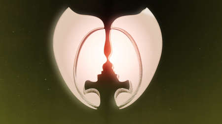 Zodiac signs Gemini and beautiful background for presentations, video intro, horoscope, films, transition, titles and much more. 3D renderingの写真素材