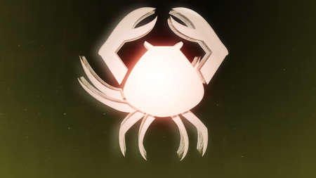 Zodiac signs Cancer and beautiful background for presentations, video intro, horoscope, films,...