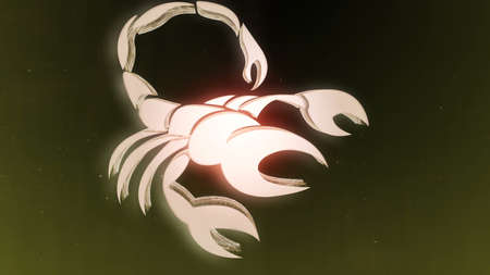 Zodiac signs Scorpio and beautiful background for presentations, video intro, horoscope, films,...