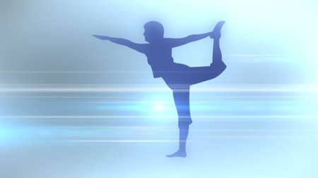An abstract silhouette of sports discipline. 3D renderingの写真素材