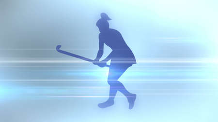 An abstract silhouette of sports discipline. 3D renderingの写真素材