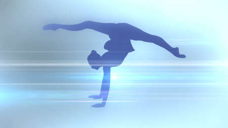 An abstract silhouette of sports discipline. 3D rendering