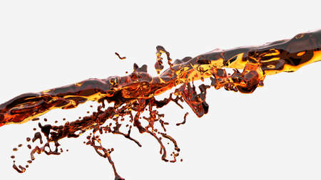 Beautiful beer bubbles, liquid Splashing. 3D Rendering.の写真素材