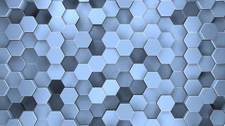 Abstract Geometric Surface Of A Hexagon. 3D Renderingの写真素材