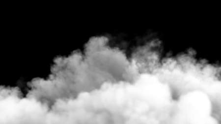 An increasing cloud of Smoke after a strong explosion and shock wave. 3D Renderingの写真素材
