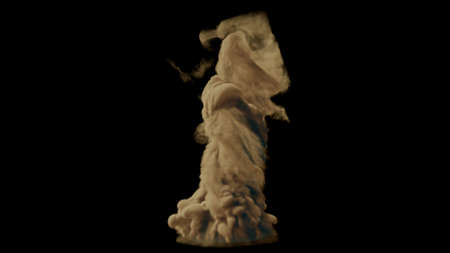Realistic sand tornado in the desert. 3D Renderingの写真素材
