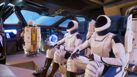 Astronauts fly their ship through a wormhole in deep space at tremendous speed. The concept of...