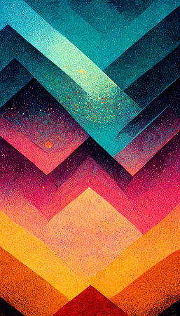 Colorful multicolored painted lines. Abstract colorful background. Perfect for phone wallpaper or for posters.の写真素材