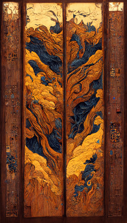 Colorful multicolored painted panel stylized as wood. Abstract colorful background. Perfect for phone wallpaper or for posters.の写真素材