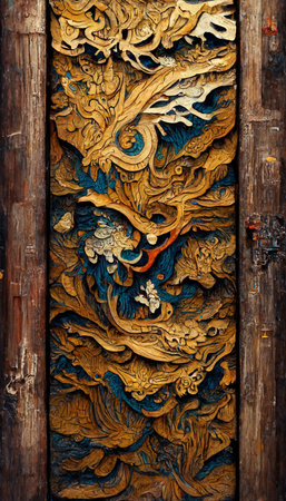 Colorful multicolored painted panel stylized as wood. Abstract colorful background. Perfect for phone wallpaper or for posters.の写真素材