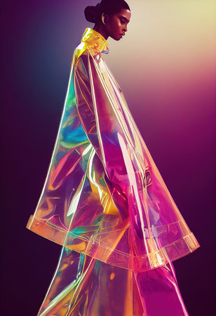 A fictional person, not based on a real person. Abstract portrait of a beautiful fictional girl. Fashionable cute woman. Creative beautiful girl. 3d renderingの素材