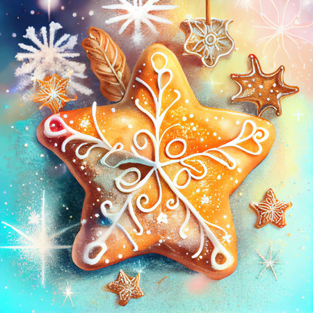 Delicious homemade cookies and other treats, close-up view. Generative AI Artの素材