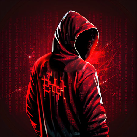 Portrait of a sci-fi cyberpunk hacker. High-tech futuristic man from the future. The concept of virtual reality and cyberpunk. Generative AI Art.の素材