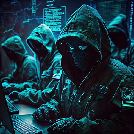 Portrait of a sci-fi cyberpunk hacker. High-tech futuristic man from the future. The concept of virtual reality and cyberpunk. Generative AI Art.の素材