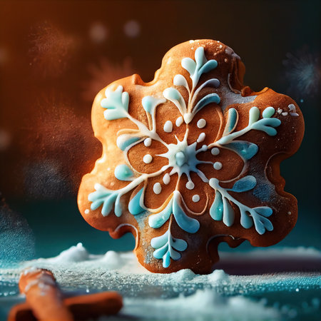 Delicious homemade Christmas cookies and other Christmas treats, close-up view. Generative AIの素材