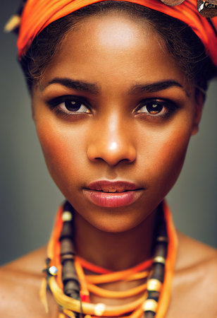 A fictional person, not based on a real person. Abstract portrait of a beautiful fictional girl. Fashionable cute woman. Creative beautiful girl. 3d renderingの素材