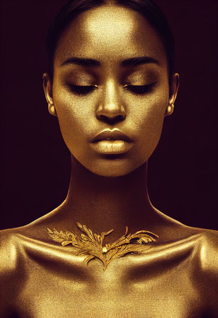 A fictional person, not based on a real person. Abstract portrait of a beautiful fictional girl. Fashionable cute woman. Creative beautiful girl. 3d renderingの素材