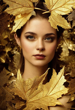 A fictional person, not based on a real person. Abstract portrait of a beautiful fictional girl. Fashionable cute woman. Creative beautiful girl. 3d renderingの素材