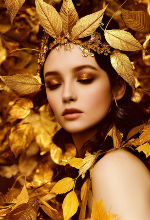 A fictional person, not based on a real person. Abstract portrait of a beautiful fictional girl. Fashionable cute woman. Creative beautiful girl. 3d renderingの素材