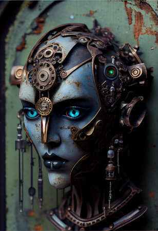 A alien invader from an alien planet. The concept of an alien. Generative AI Art.の素材