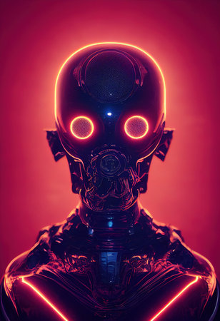 A creepy alien invader from an alien planet. The concept of an alien. 3D renderの素材