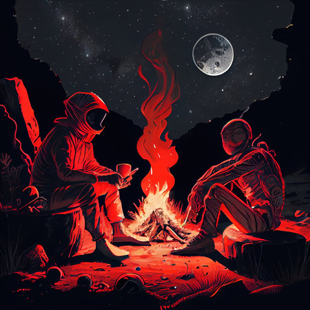 An astronaut exploring an alien planet. A high-tech astronaut from the future. Generative AI Art.の素材