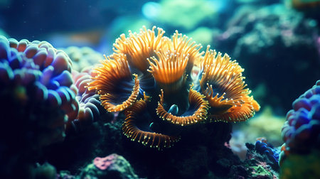 anemone in the water.の素材