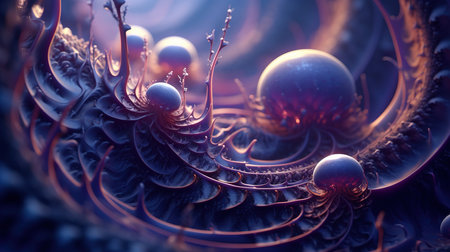 a close up of a fractal.の素材