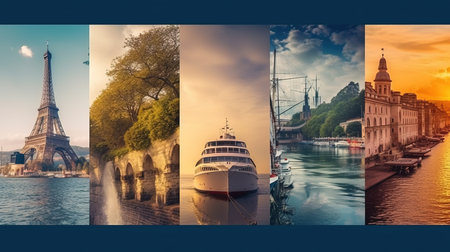 a collage of different types of boats.の素材