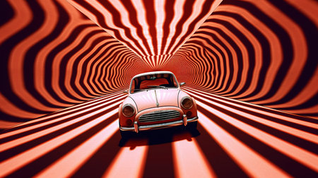 a car in a tunnel.の素材